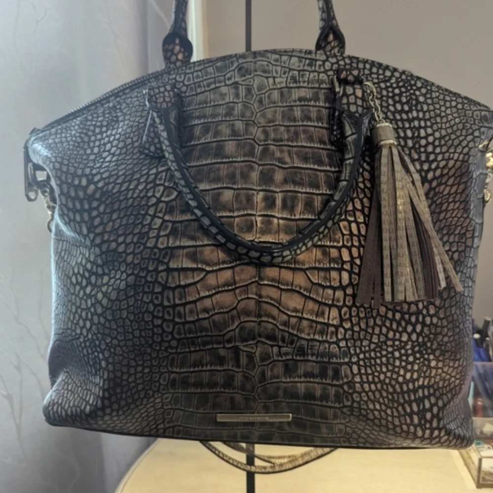 Brahmin Milan Large Duxbury Satchel with Tassel RARE